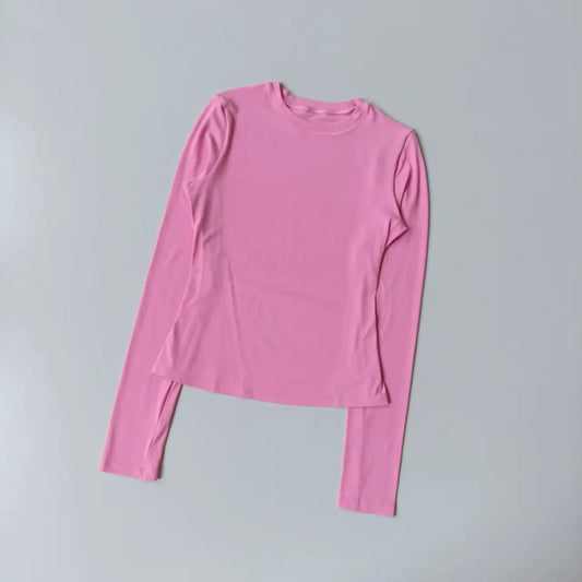 Seamless Women's Long Sleeve Sports Top For Gym And Yoga