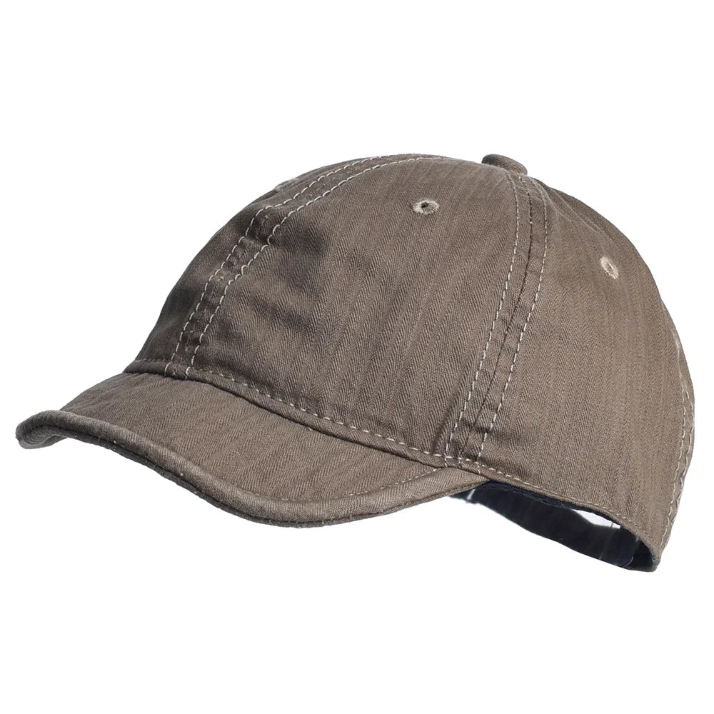 Vintage Short Brim Cotton Baseball Cap Unisex Dad Hat