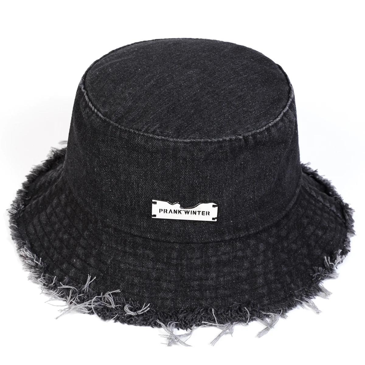 1piece Unisex PRANK Vintage Edge Holes Denim Bucket Hat Outdoor Sunscreen Leisure Hat Spring Autumn Travel Tourism Vacation