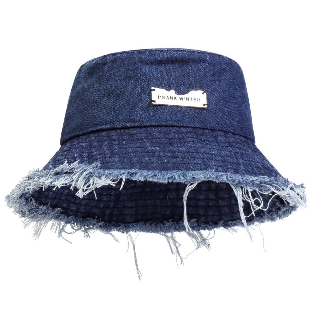 1piece Unisex PRANK Vintage Edge Holes Denim Bucket Hat Outdoor Sunscreen Leisure Hat Spring Autumn Travel Tourism Vacation