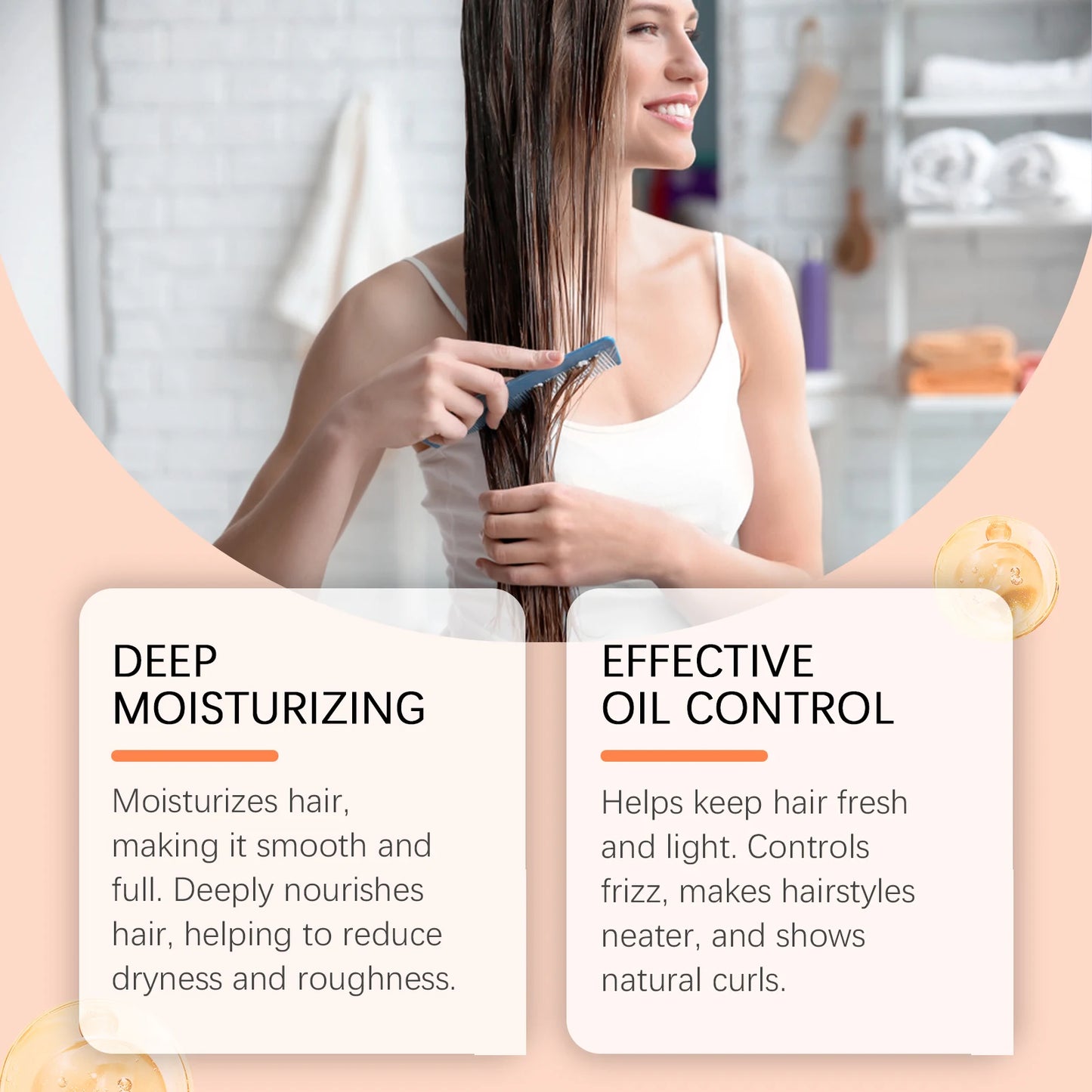 HOEGOA Coconut Hair Care Set Hydrating Shampoo Conditioner and Repair Treatment