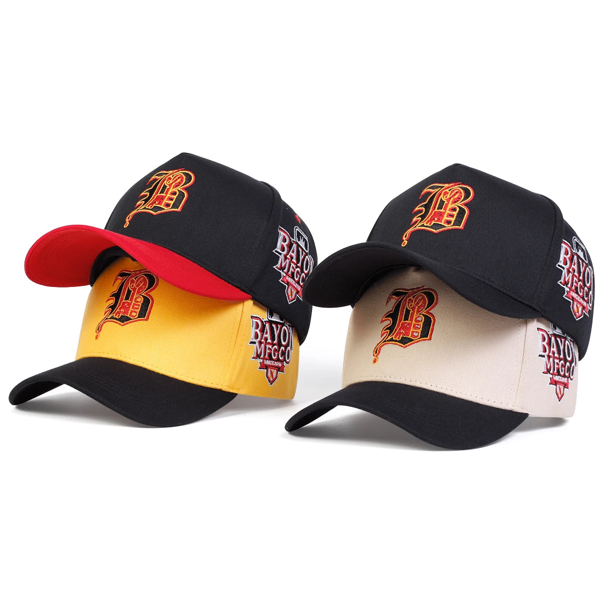 Gothic B Embroidery Baseball Cap Unisex Outdoor Adjustable Sun Protection